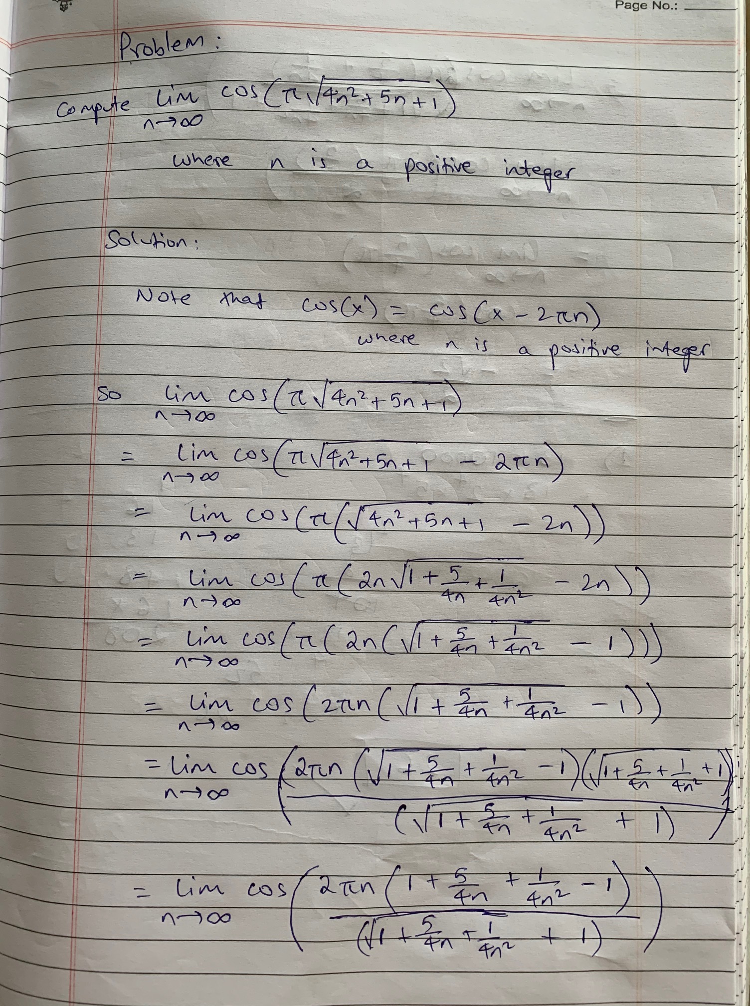 An interesting limit – Tanav's Math Conquest